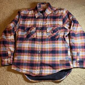 Coretech Plaid Flannel Jacket Women’s XL Biker Snap Up